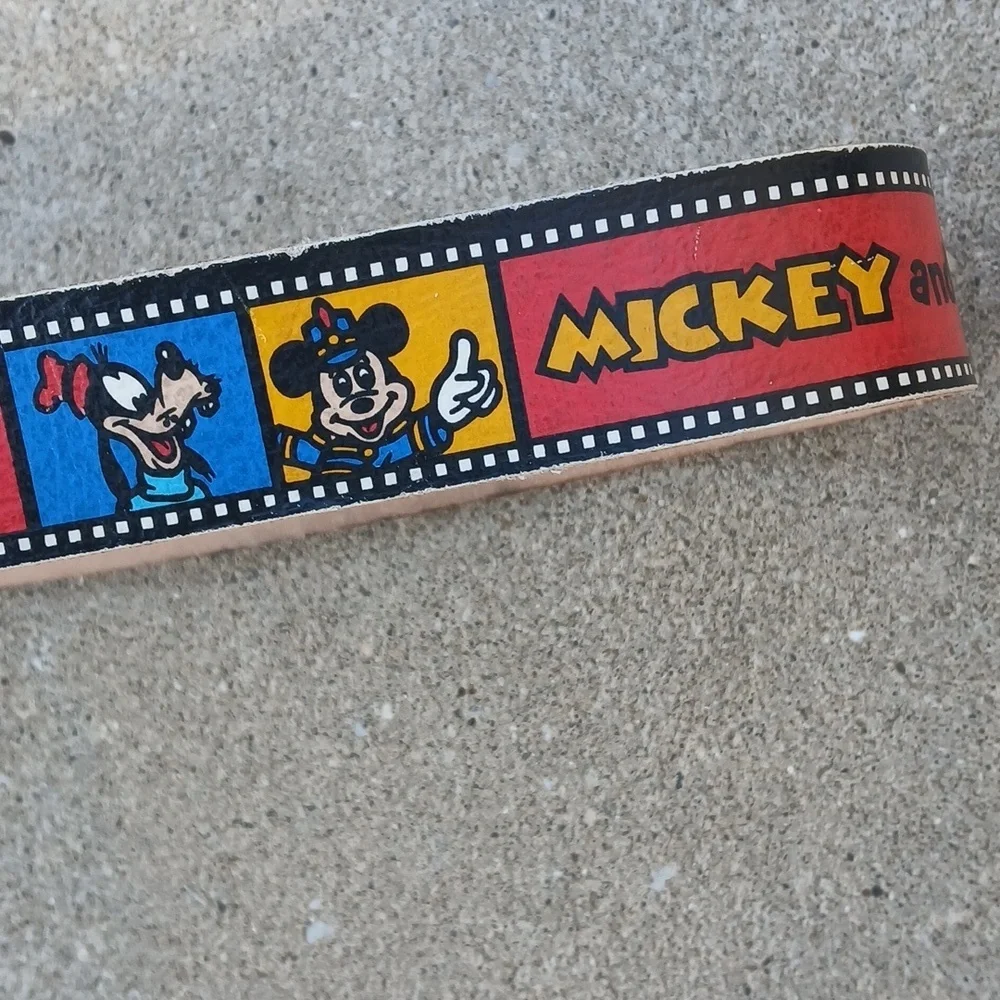 Vintage 1980 Lee Jeans VARIOUS Disney Characters Kids Genuine Leather Belt 20-22